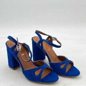 XYD Women Chunky Heel Slingback Sandals Open Toe Buckled Cross Ankle Strap Dress